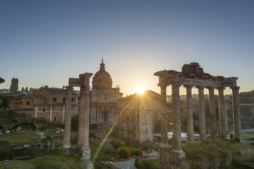 Obraz premium The forum romanum at dawn, Rome, Italy