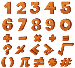 Naklejka premium Font design for numbers