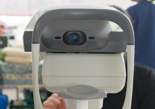 Measurement of eye pressure Eye examination