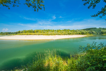     Beautiful sand beach on Drava river in Medjimurje, Croatia 