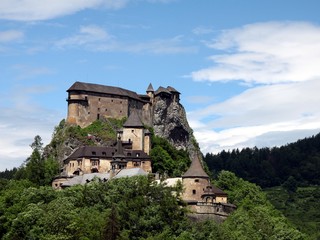 Fototapeta premium old castle on rock in Orava land Slovakia