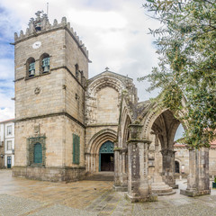 Fototapeta na wymiar View at the church of Nossa Senhora da Oliveira in Guimaraes ,Portugal