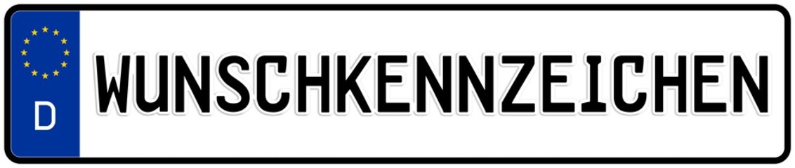 spkw6 SignPersonenKraftWagen spkw - Schrift Kfz-Wunschkennzeichen - Kennzeichen: Autokennzeichen - (Original-Verhältnis 520 X 110 mm) - banner xxl g5243