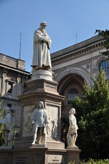 Statue of Leonardo da Vinci, Milan, Italy