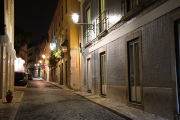Fototapeta na wymiar Lisbon at night, Portugal