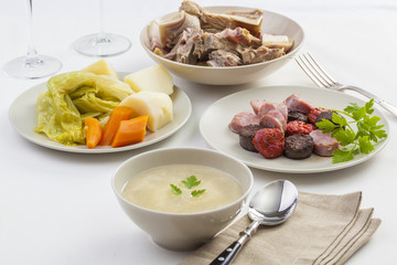 Cozido a minhota, typical stew dish from Portugal