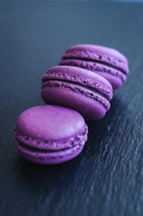 macaroons with blueberries