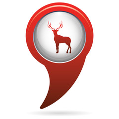 Silhouette of the deer