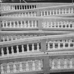 Abstract lines on architecture.  modern architecture detail. Refined fragment of contemporary office interior / public building.