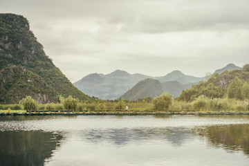 Fototapeta premium scenery in puzhehei village, yunnan, china