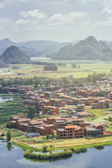 scenery in puzhehei village, yunnan, china