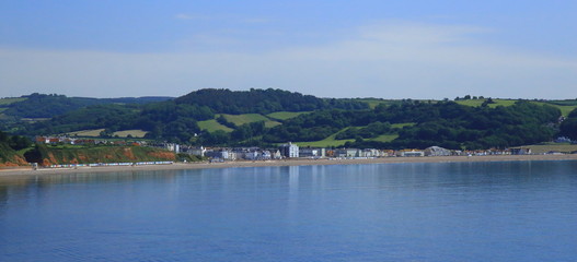 Town Seaton on Jurassic Coast in Devon