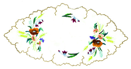 Obraz premium Ukrainian folk embroidery, handmade