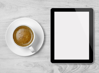 Fototapeta na wymiar Digital tablet and coffee