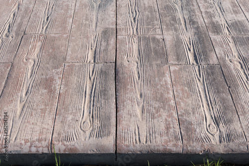 Stamped Concrete Pavement Close Up Detail Expansion Joint At