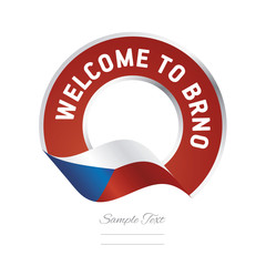 Welcome to Brno Czechia flag logo icon