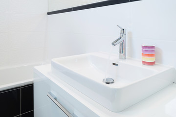 Modern bathroom interior in modern house