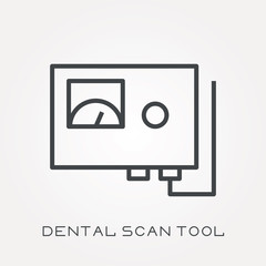 Line icon dental scan tool