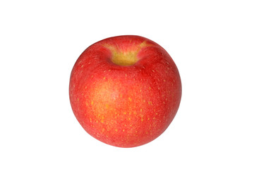 Closeup Red Apple on White Background