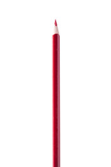 Red pencil for drawing on a white background