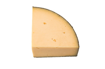 Piece of cheese isolated