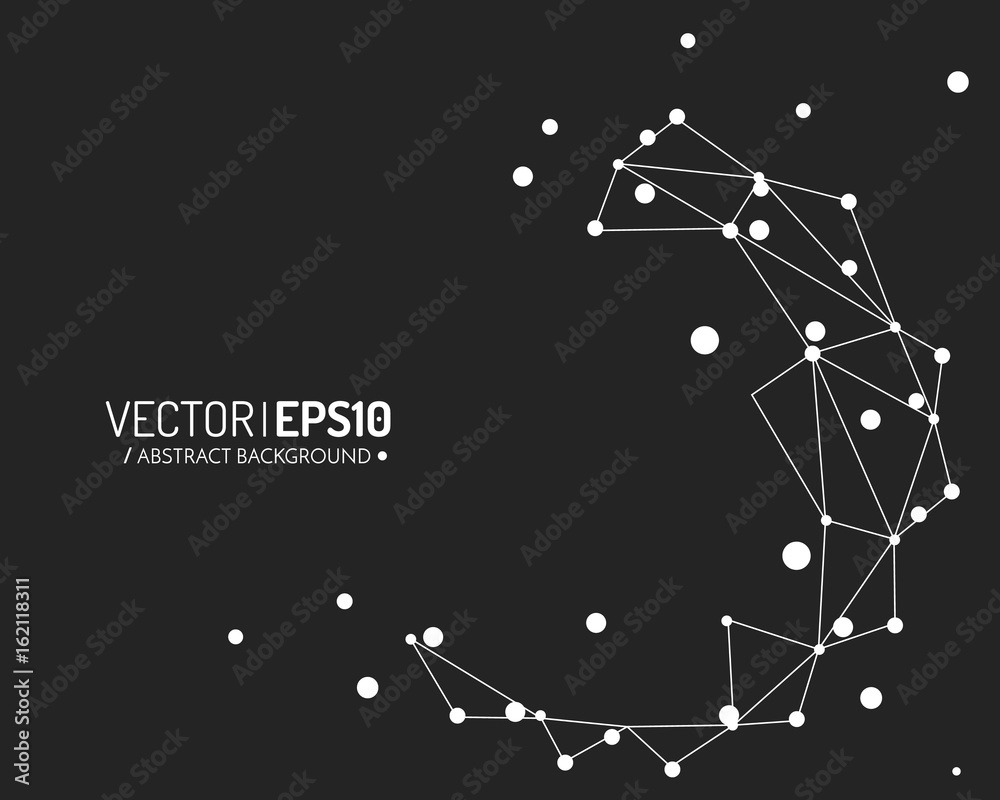 Poster 3d geometric vector background for business or science presentation.