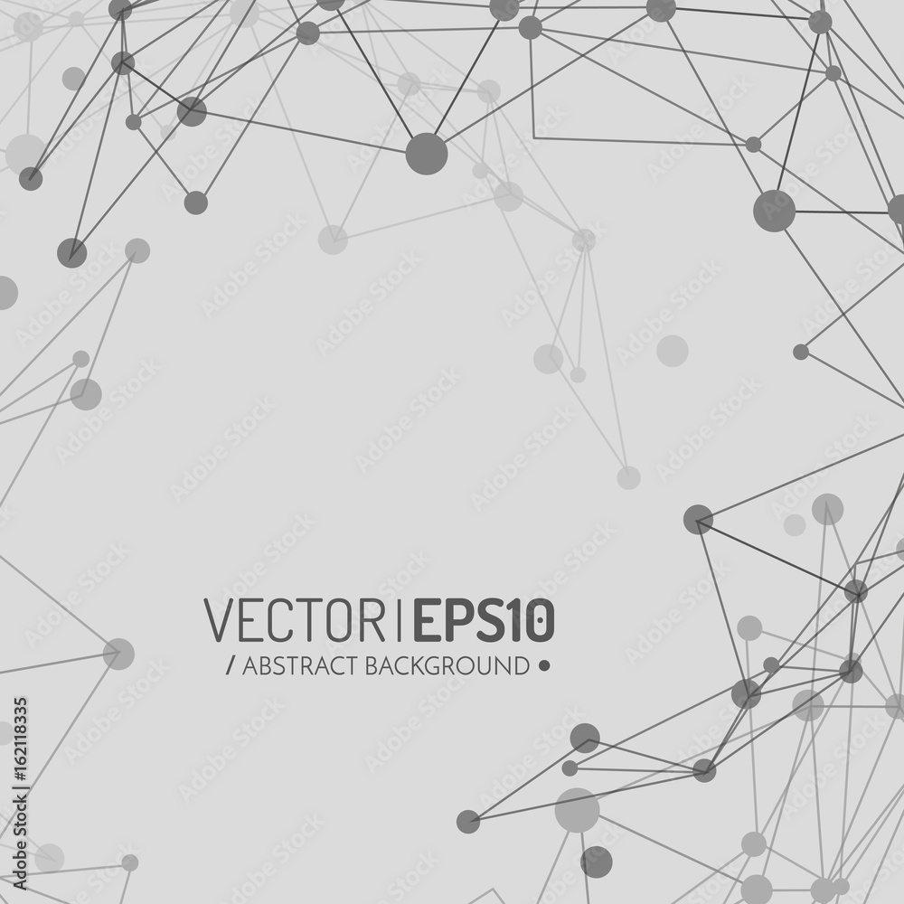 Poster 3d geometric vector background for business or science presentation.