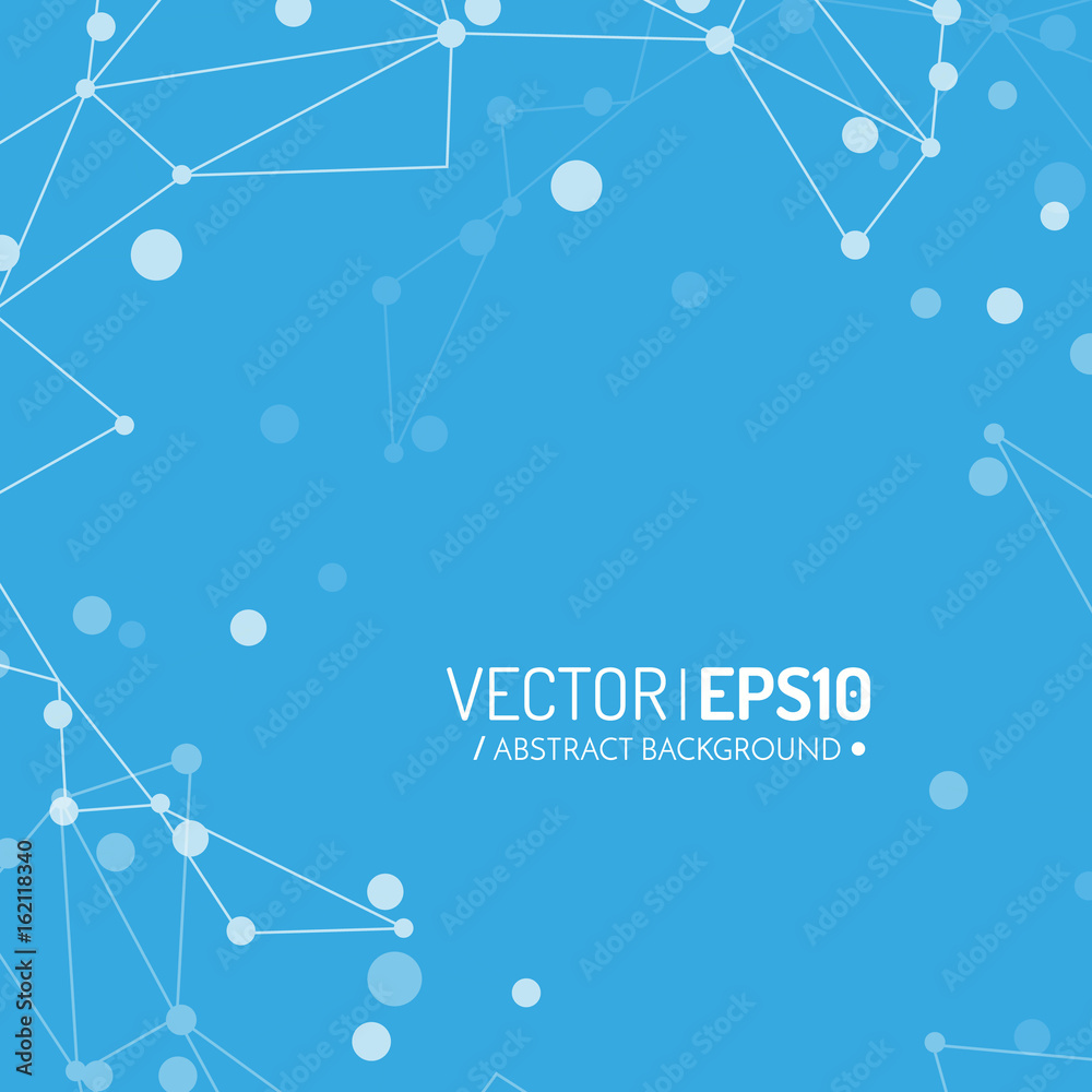 Poster 3d geometric vector background for business or science presentation.