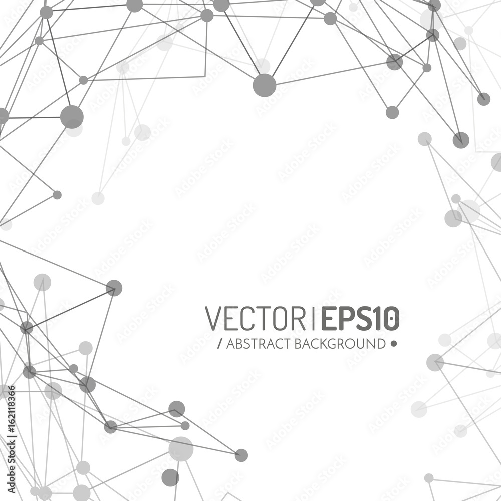 Aufkleber 3d geometric vector background for business or science presentation.