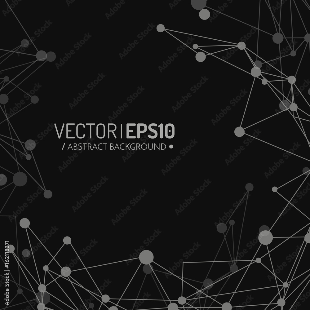 Poster 3d geometric vector background for business or science presentation.