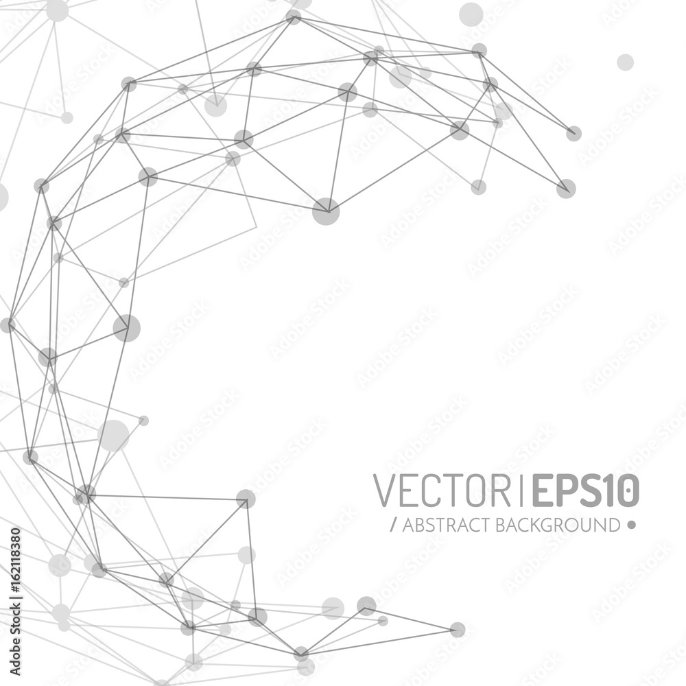 Poster 3d geometric vector background for business or science presentation.