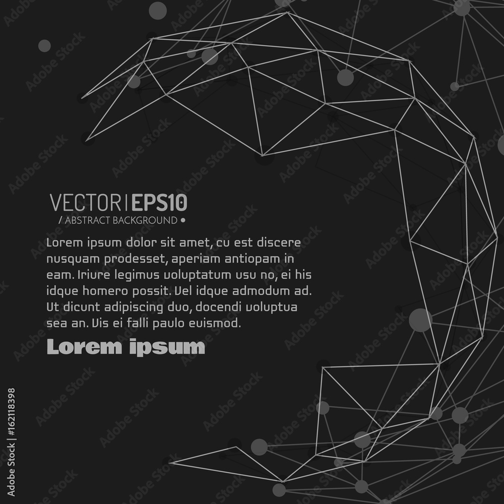 Aufkleber 3d geometric vector background for business or science presentation.