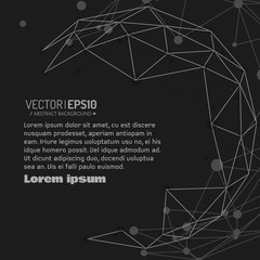 3d geometric vector background for business or science presentation.