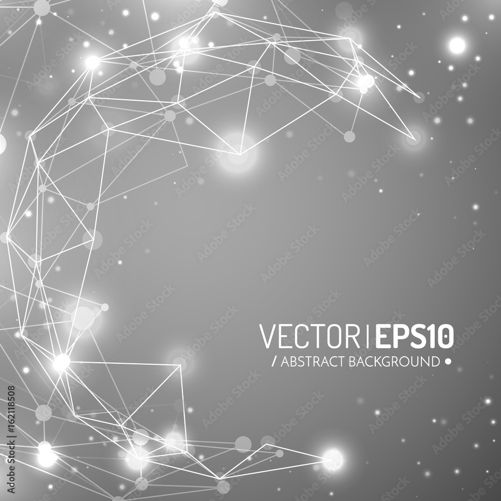 Aufkleber 3d geometric vector background for business or science presentation.