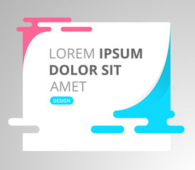 Vector abstract design banner web template.