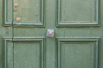 Green Wooden Door