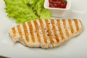 Grilled turkey steak