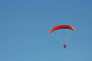 Lone paraglider
