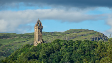 Wallace monument with Ochil hills in the distance
