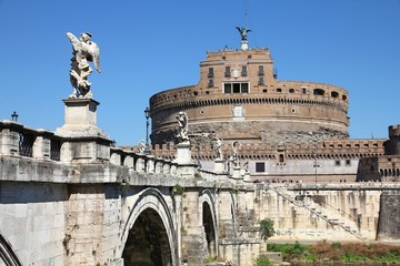 Saint Angel's Bridge in Rome, Italy