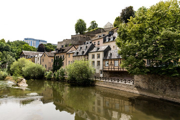 Fototapeta na wymiar Luxembourg City, downtown city part Grund