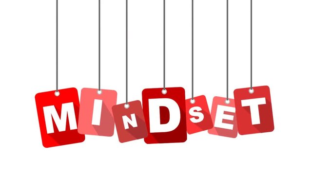 red flat animation mindset