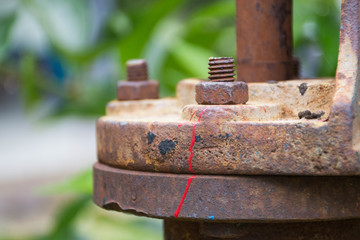 old water pump, joints, nut 