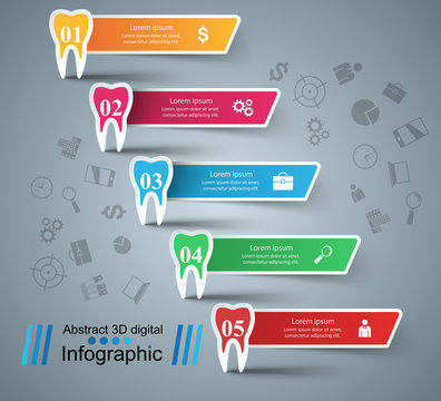 Business Infographics. Tooth icon.
