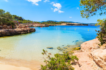 View of beautiful Cala Gracioneta beach, Ibiza island, Spain