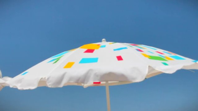 Blured Sun Umbrella With Motley Pattern