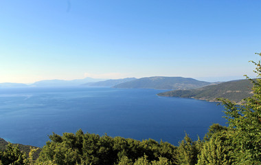 Fototapeta na wymiar Blick auf die Kvarner Bucht, Kroatien