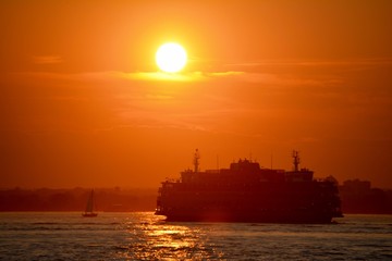 Sunset Over NYC Harbor