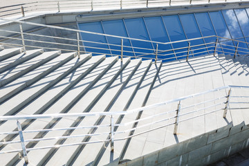 Abstract stairs, steps in the city, granite and stone stairway