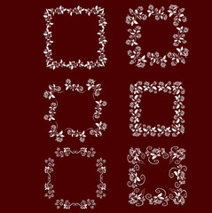 Vintage frames and scroll elements20